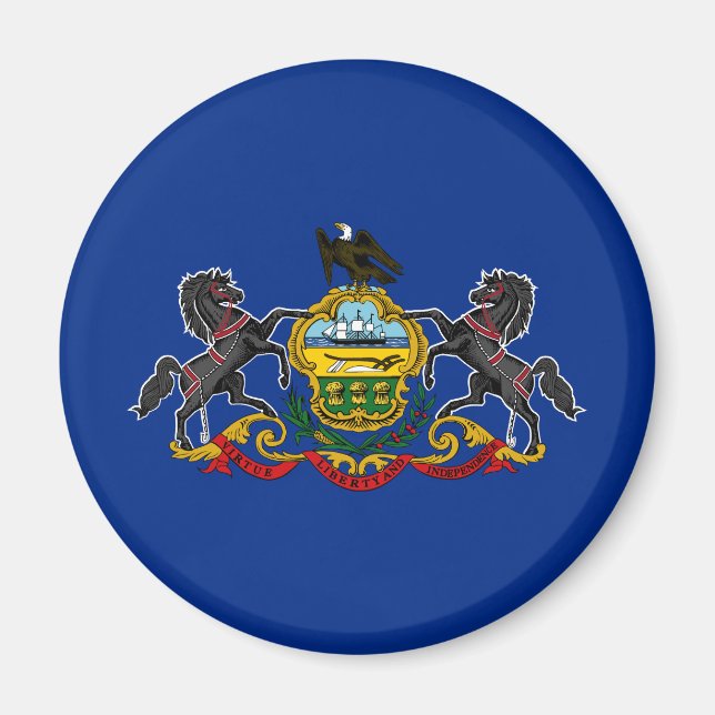 Aimant Drapeau d'État de Pennsylvanie (Devant)