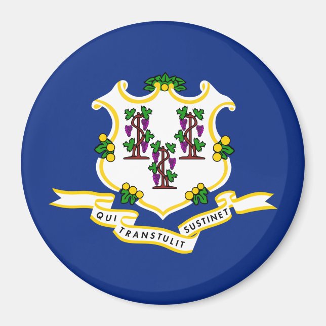 Aimant Drapeau d'État du Connecticut (Devant)