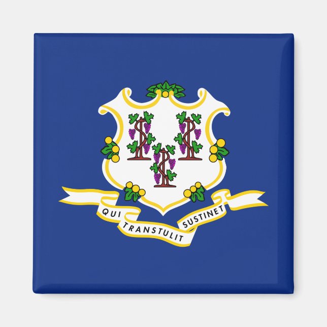 Aimant Drapeau d'État du Connecticut (Devant)