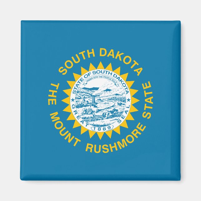 Aimant Drapeau d'État du Dakota du Sud (Devant)
