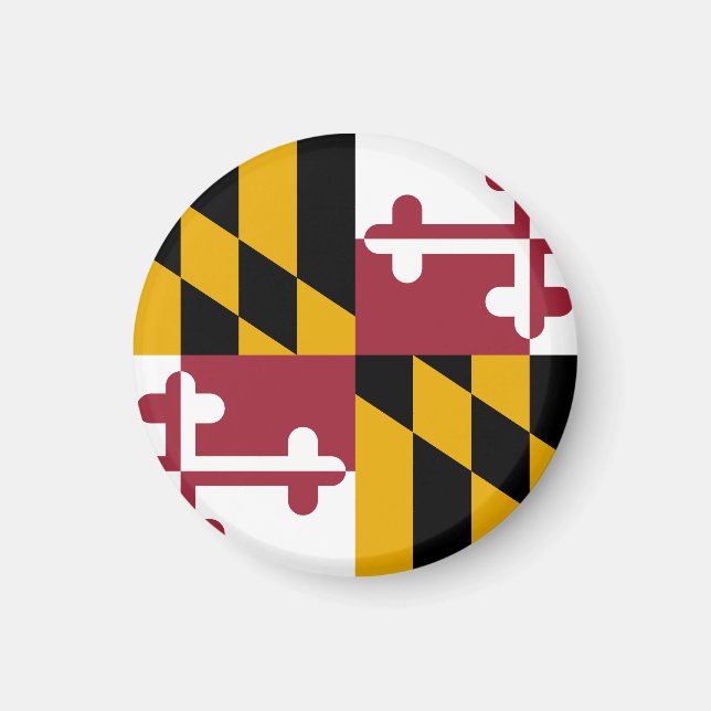 Aimant Drapeau d'état du Maryland USA (Devant)
