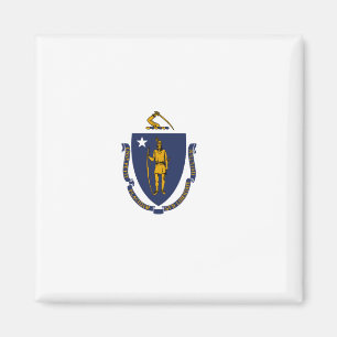 Aimant Drapeau d'État du Massachusetts