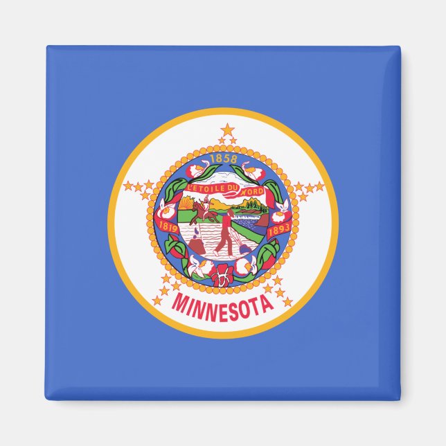 Aimant Drapeau d'État du Minnesota (Devant)