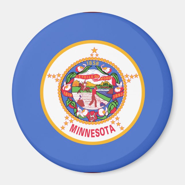 Aimant Drapeau d'État du Minnesota (Devant)