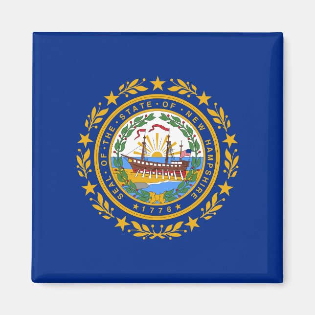 Aimant Drapeau d'Etat du New Hampshire (Devant)