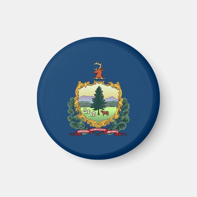 Aimant Drapeau d'État du Vermont USA (Devant)