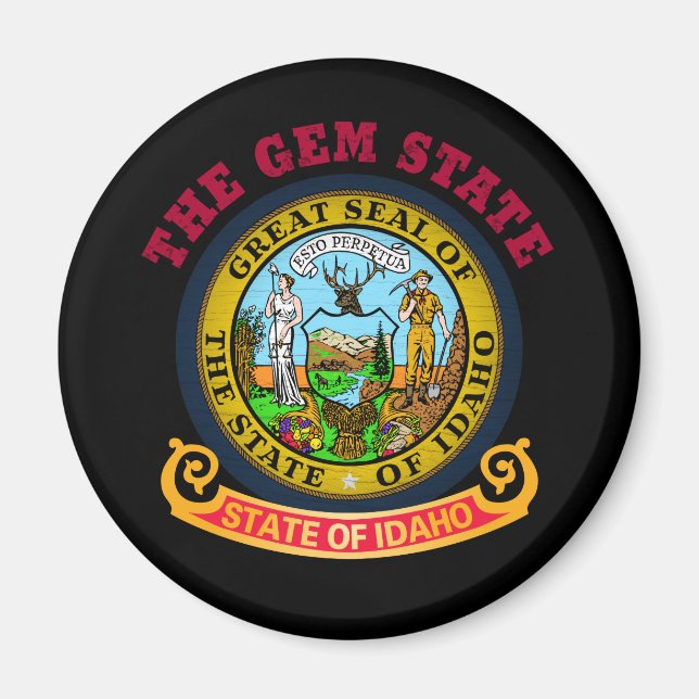 AIMANT DRAPEAU D'ÉTAT IDAHO CROSSROADS (Devant)