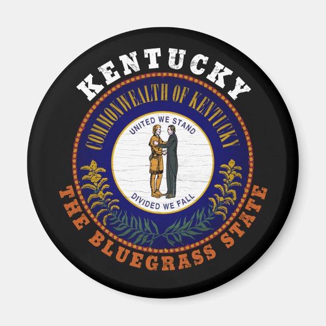 AIMANT DRAPEAU D'ÉTAT KENTUCKY BLUEGRASS (Devant)