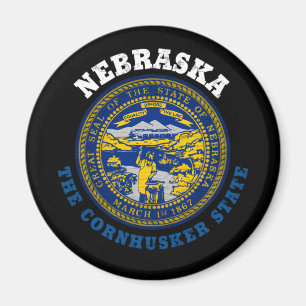 AIMANT DRAPEAU D'ÉTAT NEBRASKA CORNHUSKER
