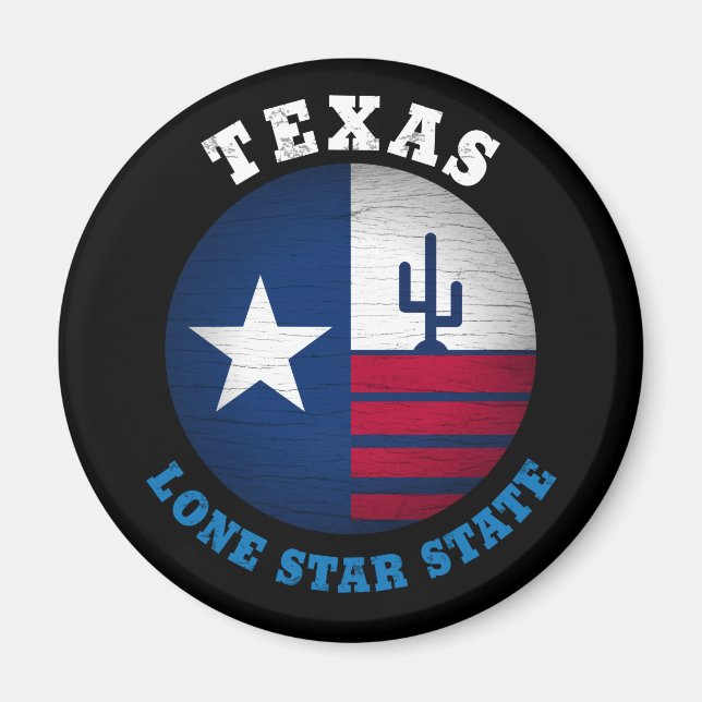 AIMANT DRAPEAU D'ÉTAT TEXAS LONE STAR (Devant)