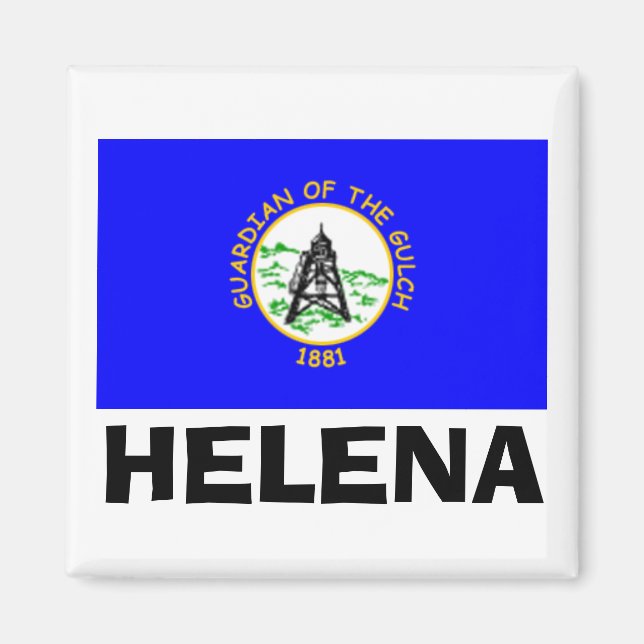 Aimant Drapeau d'Helena, Montana (Devant)
