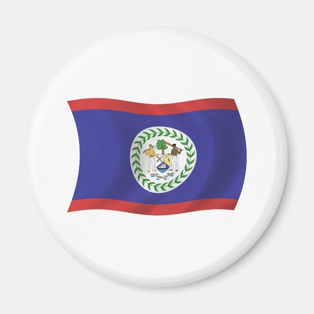 Aimant Drapeau du Belize (Devant)