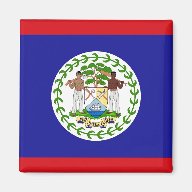 Aimant Drapeau du Belize (Devant)