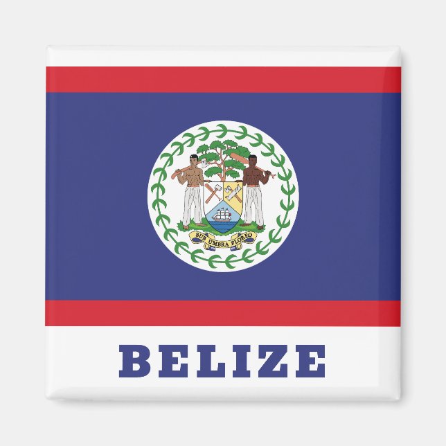 Aimant Drapeau du Belize (Devant)