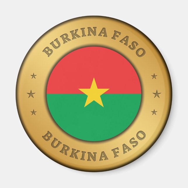 Aimant Drapeau du Burkina Faso (Devant)