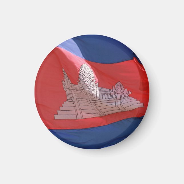 Aimant drapeau du cambodge (Devant)