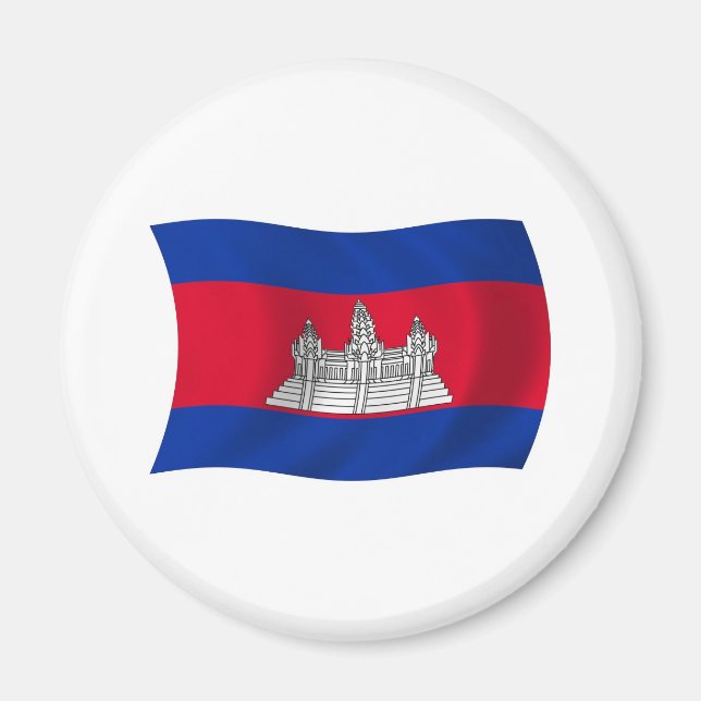 Aimant Drapeau du Cambodge (Devant)