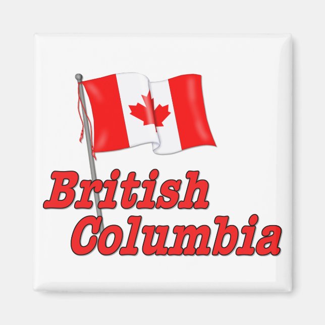 Aimant Drapeau du Canada - Colombie-Britannique (Devant)