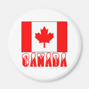 Aimant Drapeau du Canada enneigé