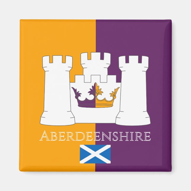 Aimant Drapeau du comté d'Aberdeenshire, Écosse (Devant)