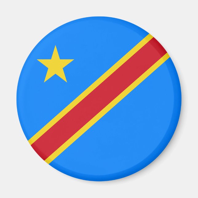 Aimant Drapeau du Congo Kinshasa (Devant)