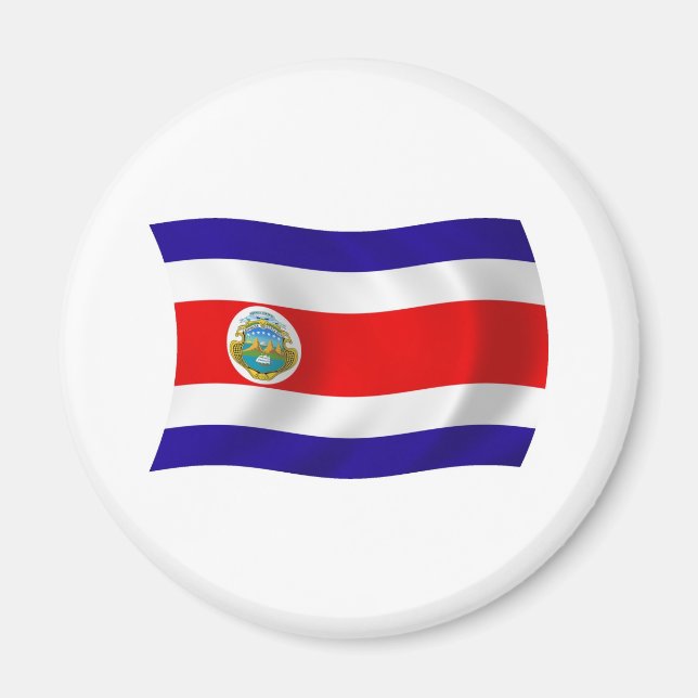 Aimant Drapeau du Costa Rica (Devant)