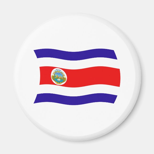 Aimant Drapeau du Costa Rica (Devant)