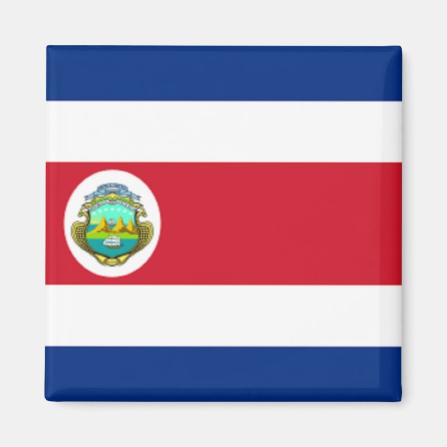 Aimant drapeau du Costa Rica (Devant)
