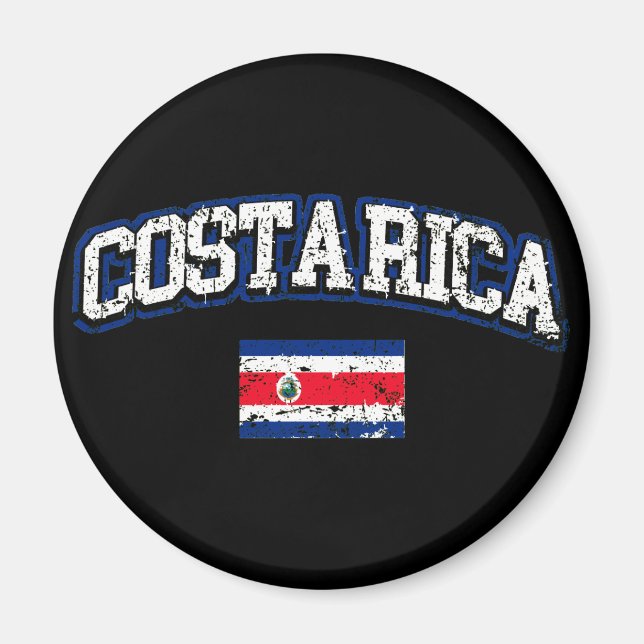 Aimant Drapeau du Costa Rica (Devant)