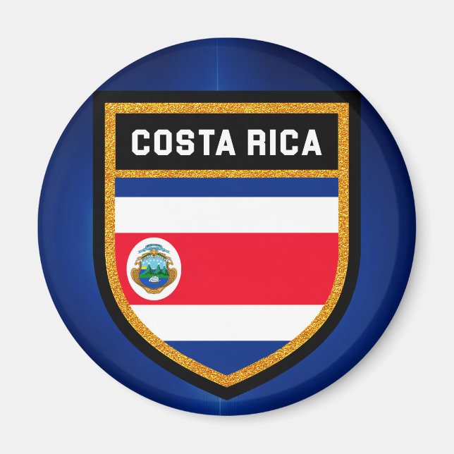 Aimant Drapeau du Costa Rica (Devant)