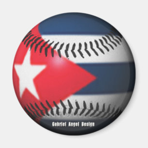 Aimant Drapeau du Cuba sur un base-ball