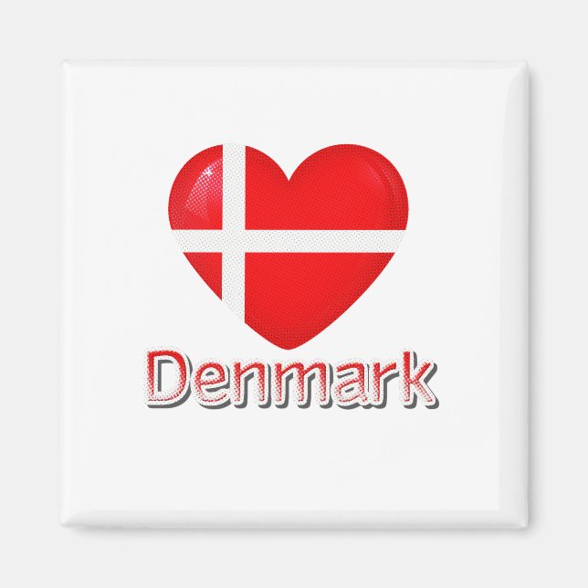 Aimant Drapeau du Danemark (Devant)
