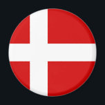 Aimant Drapeau du Danemark<br><div class="desc">Le drapeau du Danemark est fait d'une croix blanche sur un arrière - plan rouge. C'est un grand cadeau pour ceux qui aiment le Danemark ou ont un héritage danois. Ce design est également disponible sur de nombreux autres produits pour vous de choisir parmi.</div>