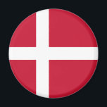 Aimant Drapeau du Danemark<br><div class="desc">Drapeau patriotique du Danemark.</div>