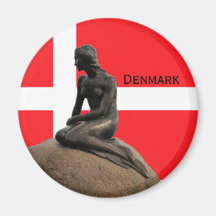 Aimant Drapeau du Danemark et sirène