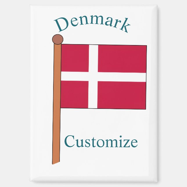 Aimant Drapeau du Danemark Thunder_Cove (Recto)
