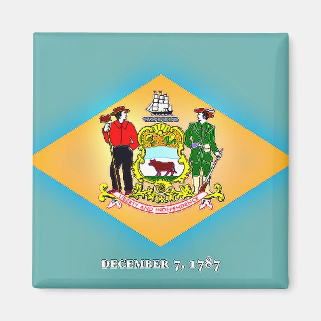 Aimant Drapeau du Delaware (Devant)
