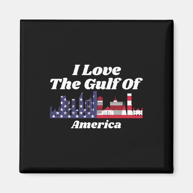 Aimant Drapeau Du Golfe Des États-Unis D'Amérique Drôle G (Devant)