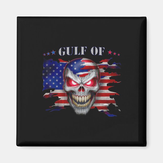 Aimant Drapeau Du Golfe Des États-Unis Funny Usa 10 (Devant)