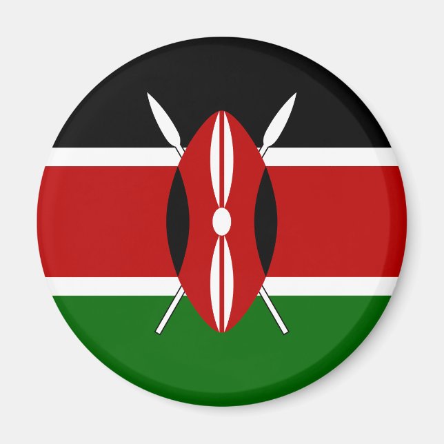 Aimant Drapeau du Kenya (Devant)
