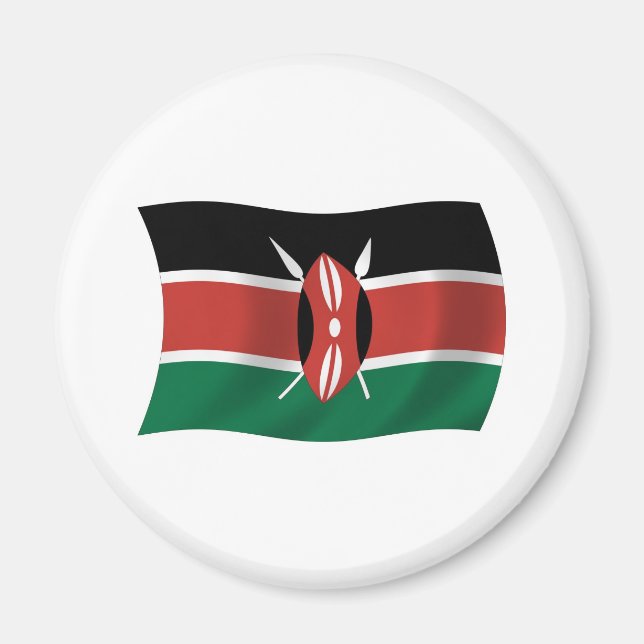 Aimant Drapeau du Kenya (Devant)