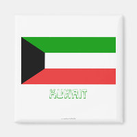 Drapeau du Koweït avec nom