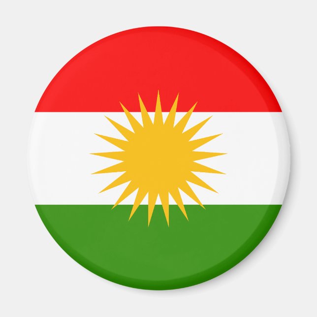 Aimant Drapeau du Kurdistan (Devant)