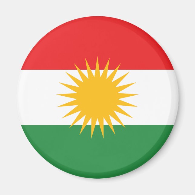 Aimant Drapeau du Kurdistan (Devant)