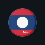 Aimant Drapeau du Laos & Asie - Amateurs de voyage/sports<br><div class="desc">Aimants frigo : Laos & Asie - J'aime mon pays et le drapeau du Laos patriotes de voyage</div>