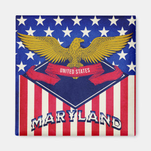 Aimant Drapeau du Maryland USA