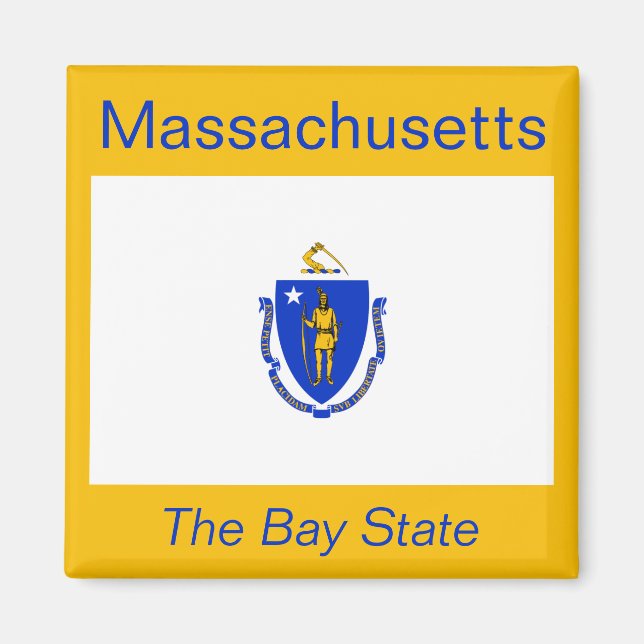 Aimant Drapeau du Massachusetts (Devant)