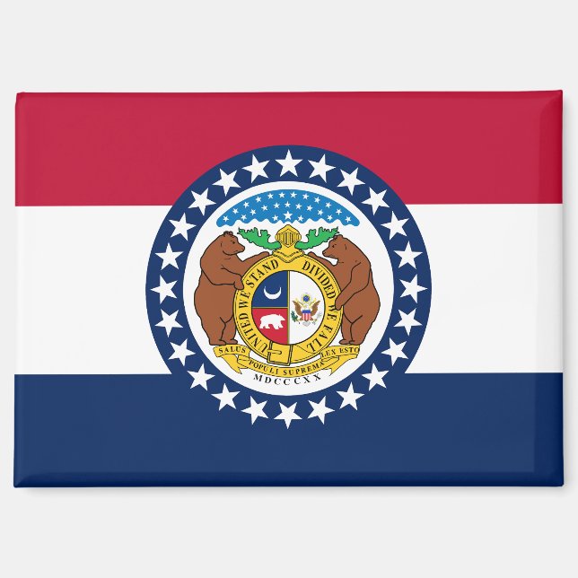 Aimant Drapeau du Missouri (Recto)