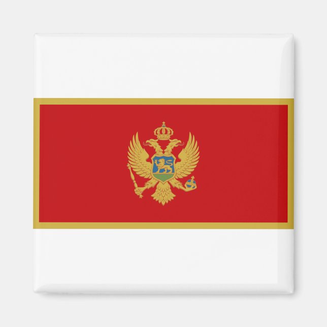 Aimant Drapeau du Monténégro (Devant)