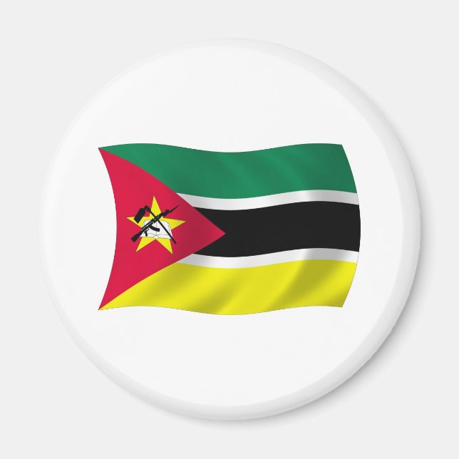 Aimant Drapeau du Mozambique (Devant)